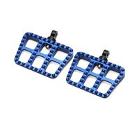 Repose-pieds pilote Ajustement pour Harley universel large moto plancher repose-pieds pédale(Blue B)