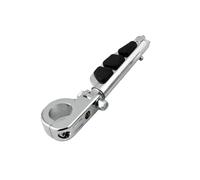 Repose-pieds pilote Repose-pieds universel chromé pour Harley, protection du moteur, barre sécurité, supports 32mm, moto et autoroute(32mm B)