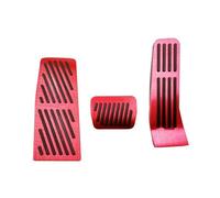 repose pieds plaque Couvercle Pédales Frein Et D'accélérateur Repose Pieds Voiture Pour Mazda 3 BP CX30 CX50 CX60 MX30 2019 - 2024(AT 3pcs Red)