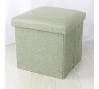 Repose-pieds pliable avec espace de rangement - Petit siège cube - Supporte 158,8 kg - Économie d'espace - Plein d'étoiles - 40,6 x 25,4 x 25,4 cm