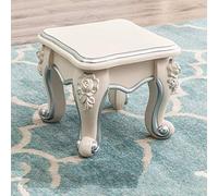 Repose-pieds pliable - Décoration européenne - Canapé - Table basse - Tabouret à langer - En bois massif - Avec 4 pieds en bois sculpté
