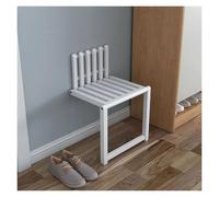 Repose-pieds pliable mural pliable pour porte de porte - Repose-pieds caché - Tabouret de salle de bain pliable (blanc)