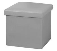 Repose-pieds pliable, repose-pieds ottoman, pouf de rangement pliable, repose-pieds en cuir synthétique, boîte de rangement pour jouets, banc à chaussures, idéal pour la chambre à coucher, le salon