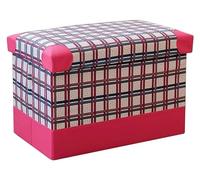 Repose-pieds pliable, repose-pieds ottoman, tabouret de rangement, banc de rangement d'entrée, tabouret de rangement en cuir, tabouret de rangement pliable en cuir, pouf, jouets, boîte de rangement