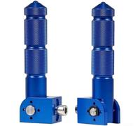 Repose-pieds pliables pour VTT et moto tout-terrain - Repose-pieds en aluminium CNC avec poignée diamant 28 mm de largeur (bleu)