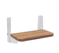 Repose-Pieds Pliant en Teck, Tabouret de Salle de Bain Pliant en Alliage d'aluminium avec Support Mural. Marchepied Pliable pour gouvernail de Bateau, Gain de Place 12.01 x 6.22in