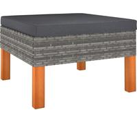 Repose-pieds Poly rotin et eucalyptus massif