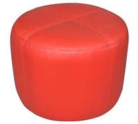 Repose-pieds, pouf en similicuir fait à la main, pouf ottoman en cuir non rembourré - coussin de sol rond pour salon, chambre à coucher et sous le bureau