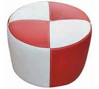 Repose-pieds, pouf en similicuir fait à la main, pouf ottoman en cuir non rembourré - coussin de sol rond pour salon, chambre à coucher et sous le bureau