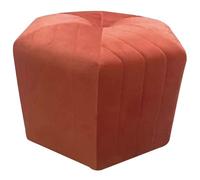 Repose-Pieds Pouf Tabouret Chambre Décoration Hexagonale De Style Simple Pouf Ottoman, Tabouret Bas De Réception Confortable Salon, Tabouret De Canapé(Orange)