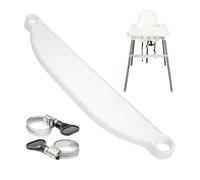 Repose-pieds pour chaise haute, 1 set, en blanc, compatible avec IKEA Antilop, hauteur réglable avec colliers fixation au pied de la chaise, chaise haute pour enfant repose-pieds