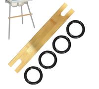 Repose-pieds pour chaise haute, antidérapant, en bois, avec anneaux en caoutchouc, repose-pieds réglable en hauteur, coussin antidérapant, aide au siège ergonomique pour les tout-petits lors des repas