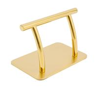 Repose-pieds pour coiffeur - En acier inoxydable - Repose-pieds - Double tubes de support - Facile à nettoyer - Pour coiffeurs, salons de beauté, salons de manucure - 30 x 19 x 18 cm - Doré