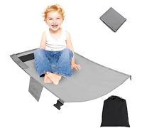 Repose Pieds pour Enfant Avion,Repose-Pieds D'Avion Portable,Hamac Repose-Pieds Avion,Rallonge de Siège D'avion,pour Enfants Accessoire Voyage Avion,Léger et Pliable,79x44cm (Gris)
