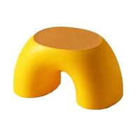 Repose-Pieds pour Enfants, Design Lisse et Confortable, Couleurs Vives, Tabouret de Formation pour Salle de Bain Ki, Tabouret épais en Plastique avec Base Antidérapante (Yellow)