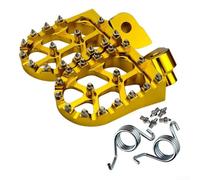 Repose-pieds pour moto tout-terrain usiné CNC à partir d'alliage d'aluminium avec pointes, antidérapant pour les motocross, pièces de rechange pour motocross et enduro / (doré)