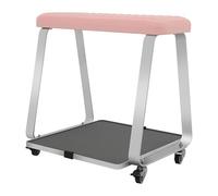 Repose-pieds pour pédicure, avec plateau de rangement et roulettes, mobile Beauty Repose-pieds pour salon de manucure, pédicure, repose-pieds, en mousse PU, robuste (50 kg), 36 x 32 x 37 cm (rose)