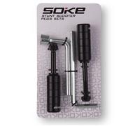 Repose-pieds pour trottinette - Soke - 2 pièces - Noir - 20 mm diamètre - 60 mm longueur - Compatible fourche et deck