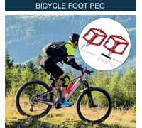 Repose-Pieds Pour Vélo, Compatible Avec Les Essieux De 9/16 Pouce, Durable | Pédale De Vélo Arrière En Alliage D'Aluminium Rouge 1 Paire