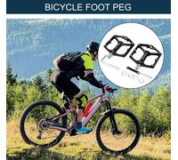 Repose-Pieds Pour Vélo, Compatible Avec Les Essieux De 9/16 Pouces, Durable | Pédale De Vélo Arrière En Alliage D'Aluminium Noir 1 Paire