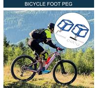 Repose-Pieds Pour Vélo, Compatible Avec Les Essieux De 9/16 Pouces, Durable | Pédale De Vélo Arrière En Alliage D'Aluminium Bleu 1 Paire