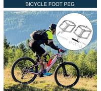Repose-Pieds Pour Vélo, Convient Aux Essieux De 9/16 Pouces, Durable | Pédale Arrière De Vélo En Alliage D'Aluminium De Couleur Titane, 1 Paire