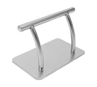 Repose-pieds professionnel mobile rectangulaire en acier inoxydable - 30 x 19 x 18 cm - Pour coiffeur, beauté, spa, massage des ongles, salon de coiffure, salon de tatouage, argenté