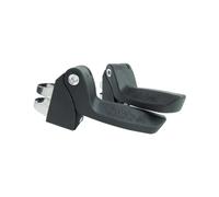 Qibbel Repose-pieds Junior 6+ pour siège vélo enfant – Argenté / Anthracite