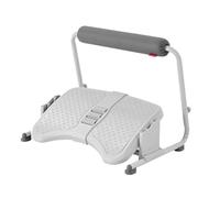 Repose-pieds réglable sous le bureau, repose-pieds surélevé avec coussin en mousse et roulettes intégrées, 3 réglages de hauteur pour la maison ou l'étude