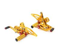 Repose-pieds Réglables Pour Hon&da CBR650R 2019 - 2022 CB650F 2014 2015 2016 2017 2018, Repose-pieds Réglables, Repose-pieds En Aluminium Noir, Coussinets De Pédale Support de pédale(Or)