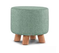 Repose-pieds rembourré avec pieds en bois, repose-pieds polyvalent pour coiffeuse, salon, table basse et décoration d'intérieur, confortable et élégant