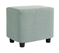 Repose-pieds rembourré pour changer de chaussures et s'habiller, tabouret carré élégant en tissu pour décoration de salon, décoration d'intérieur polyvalente, vert et plusieurs couleurs