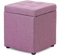 Repose-Pieds Rembourré, Tabouret De Rangement En Tissu Cube, Banquette, Coffre À Jouets Avec Charnière, Boîte De Rangement, Coffre, Repose-Pieds De Rangement À Siège Unique (30X30X35Cm (12X12X14Inch
