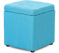 Repose-Pieds Rembourré, Tabouret De Rangement En Tissu Cube, Banquette, Coffre À Jouets Avec Charnière, Boîte De Rangement, Coffre, Repose-Pieds De Rangement À Siège Unique (30X30X35Cm (12X12X14Inch