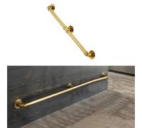 repose-pieds Repose-pieds En Barre Dorée Et Noire, Kit Support Repose-pieds À Montage Mural siège Surélevé, Main Courante Commerciale En Tube D'acier Noir(L gold,83in/6.9ft/211cm)