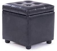 Repose-Pieds Repose-Pieds Repose-Pieds Pouf cubique en Cuir rembourré Pouf, Pouf Repose-Pieds Table Basse de Salon en Cuir carré en Bois Massif Petit Banc (Couleur: Violet, Taille: