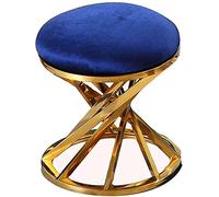Repose-pieds rond bas avec base en métal robuste pour la maison ou le bureau, design polyvalent pour n'importe quelle pièce