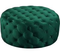 Repose-pieds rond capitonné Ottoman - Confortable en peluche pour salon, chambre à coucher, ou comme table basse