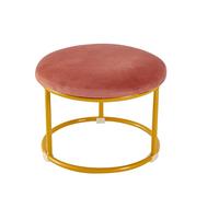 Repose-pieds rond en flanelle - 32 x 22 cm - Pouf pour salon et chambre à coucher - Design élégant en pâte de haricots rouges - Pouf confortable pour la relaxation et la décoration d'intérieur