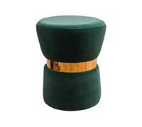 Repose-pieds rond en tissu pour le salon - Petit ottoman polyvalent vert foncé - Tabouret de maquillage et banc à langer - Décoration d'intérieur élégante (taille : B)