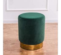 Repose-pieds rond en velours - Pouf rembourré doux et compact pour une décoration d'intérieur élégante et un rangement - Pièce de mobilier d'appoint parfaite