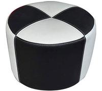 Repose-pieds rond fait à la main en similicuir non rempli pour salon, chambre à coucher et sous le bureau, 33 x 33 cm, décoration d'intérieur élégante et polyvalente