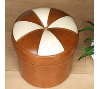 Repose-pieds rond moderne en cuir pour salon et chambre à coucher, design polyvalent, décoration d'intérieur fonctionnelle