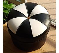 Repose-pieds rond moderne en cuir pour salon et chambre à coucher, design polyvalent, décoration d'intérieur fonctionnelle