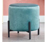 Repose-pieds rond réglable - Ottoman rembourré pour salon et chambre à coucher, repose-pieds bas empilable, pièce décorative d'intérieur