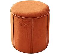 Repose-pieds rond rembourré en flanelle avec compartiment caché pour le salon, la chambre à coucher, idéal pour le rangement des chaussures et les sièges supplémentaires