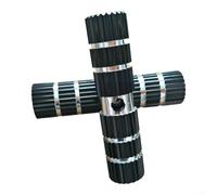 Repose-pieds solides étendus pour VTT fabriqués en alliage d'aluminium avec rainure ondulée antidérapante et essieu arrière pour 70 mm, 100 mm (70 mm-noir)