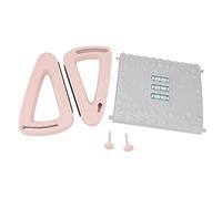 Repose - pieds sous bureau réglable 6 hauteurs en PP blanc avec texture massage et rouleau - confort ergonomique pour bureau, relaxation et meilleure posture (Rose)