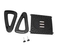 Repose - pieds sous bureau réglable 6 hauteurs en PP blanc avec texture massage et rouleau - confort ergonomique pour bureau, relaxation et meilleure posture (Noire)