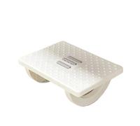 Repose-pieds sous bureau, Repose-pieds sous le bureau avec rouleau de massage, hauteur réglable, coussin antidérapant, noir, blanc, gris(White)